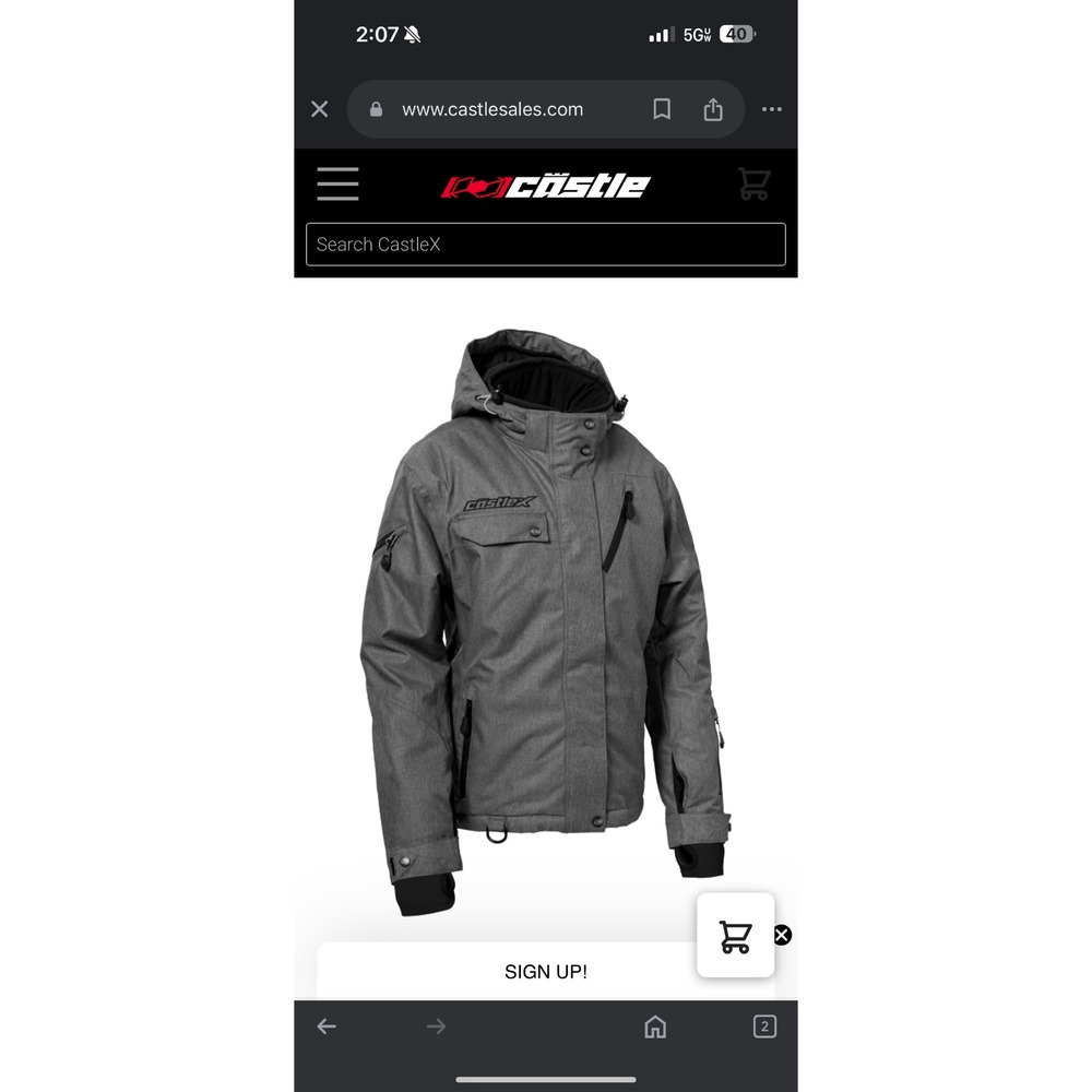 womans castle snowmobile coat